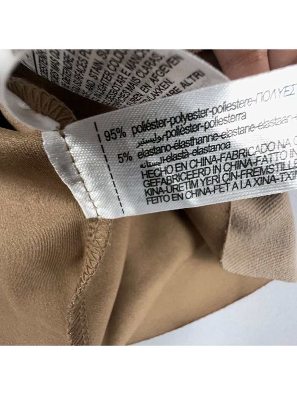 Zara Shift Dress Size Medium Tan Faux Suede Short-Sleeve Front Pockets - Picture 5 of 10